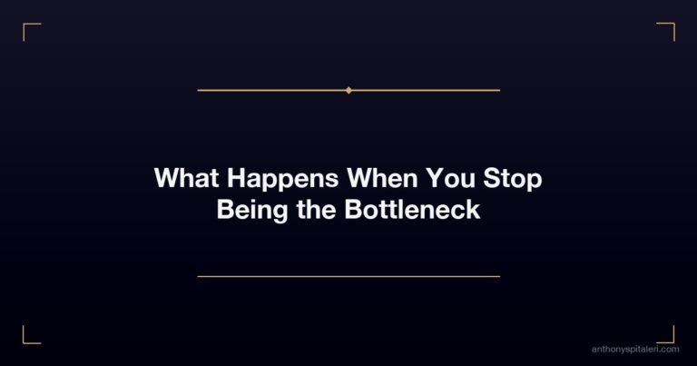 what happens when you stop ueing the uottleneck