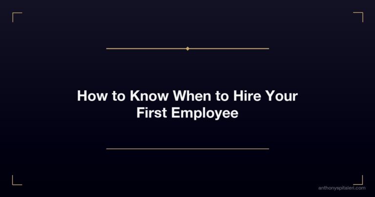 How to Know When to Hire Your First Employee