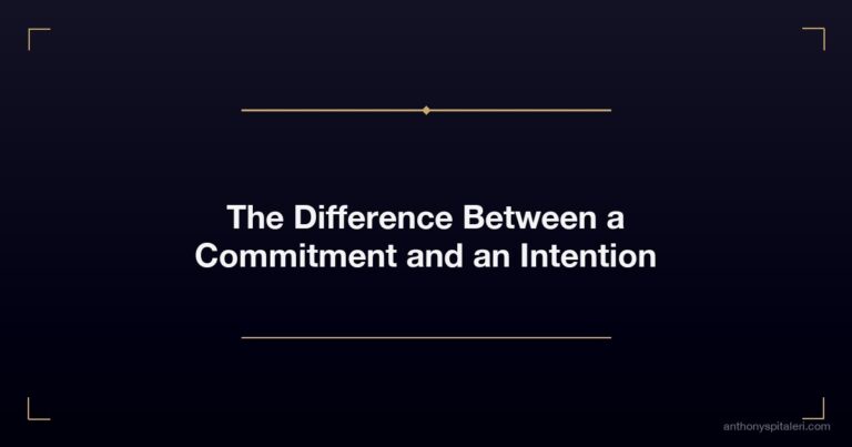 The Difference Between a Commitment and an Intention