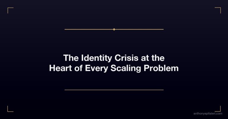 The Identity Crisis at the Heart of Every Scaling Problem