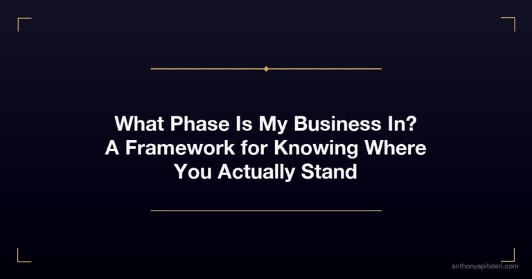 What Phase Is My Business In? A Framework for Knowing Where You Actually Stand