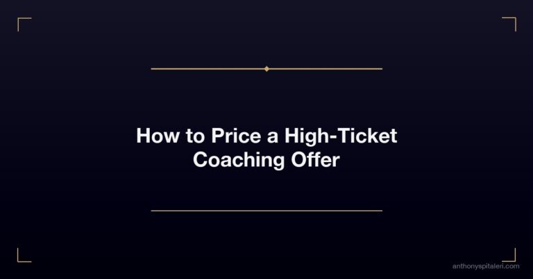 How to Price a High-Ticket Coaching Offer