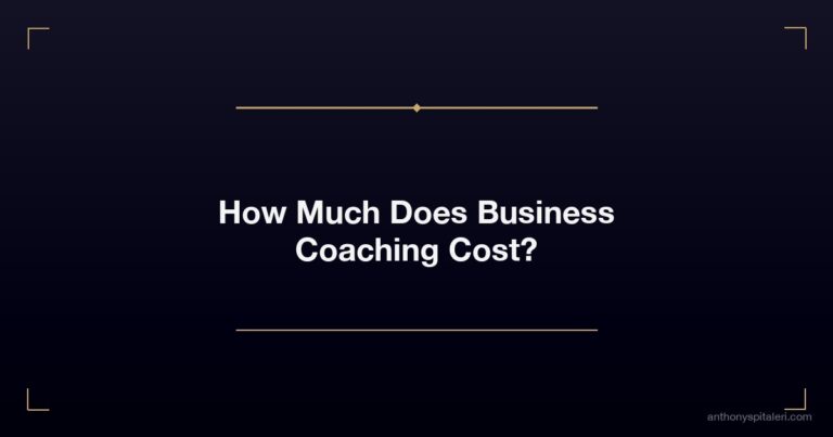How Much Does Business Coaching Cost?